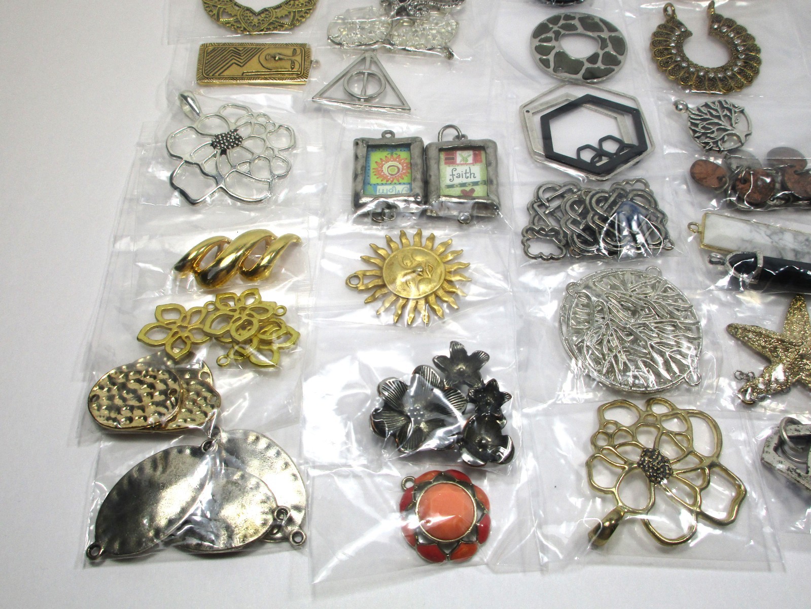Bulk Lot – Jewelry Making Supplies – 1-1/2 lbs. Assorted Pendants & Findings