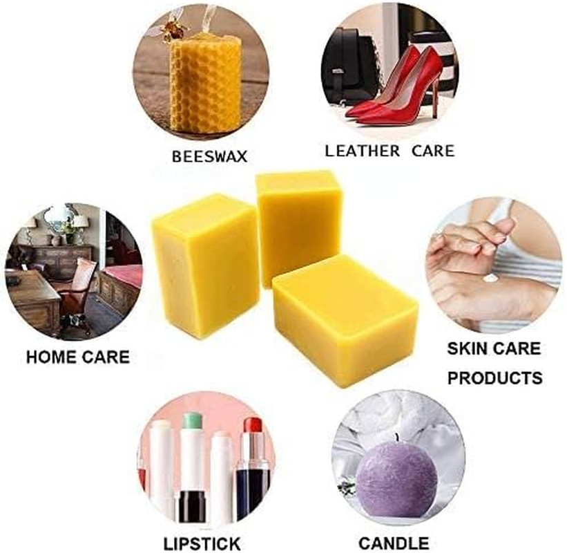 Pure Yellow Beeswax Blocks – 100% Natural Beeswax Bars, Triple Filtered – Premiu