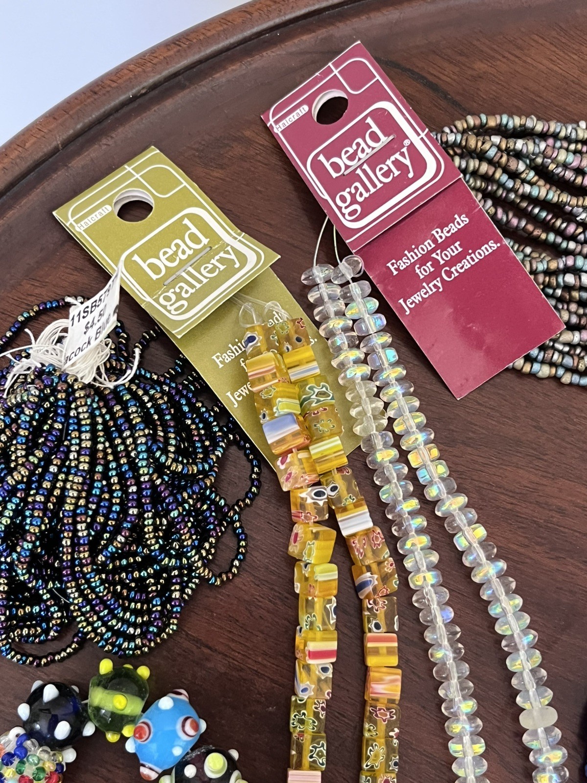 Lot of Beads for Craft – Glass, Millifiore, AB Luster, Lampwork