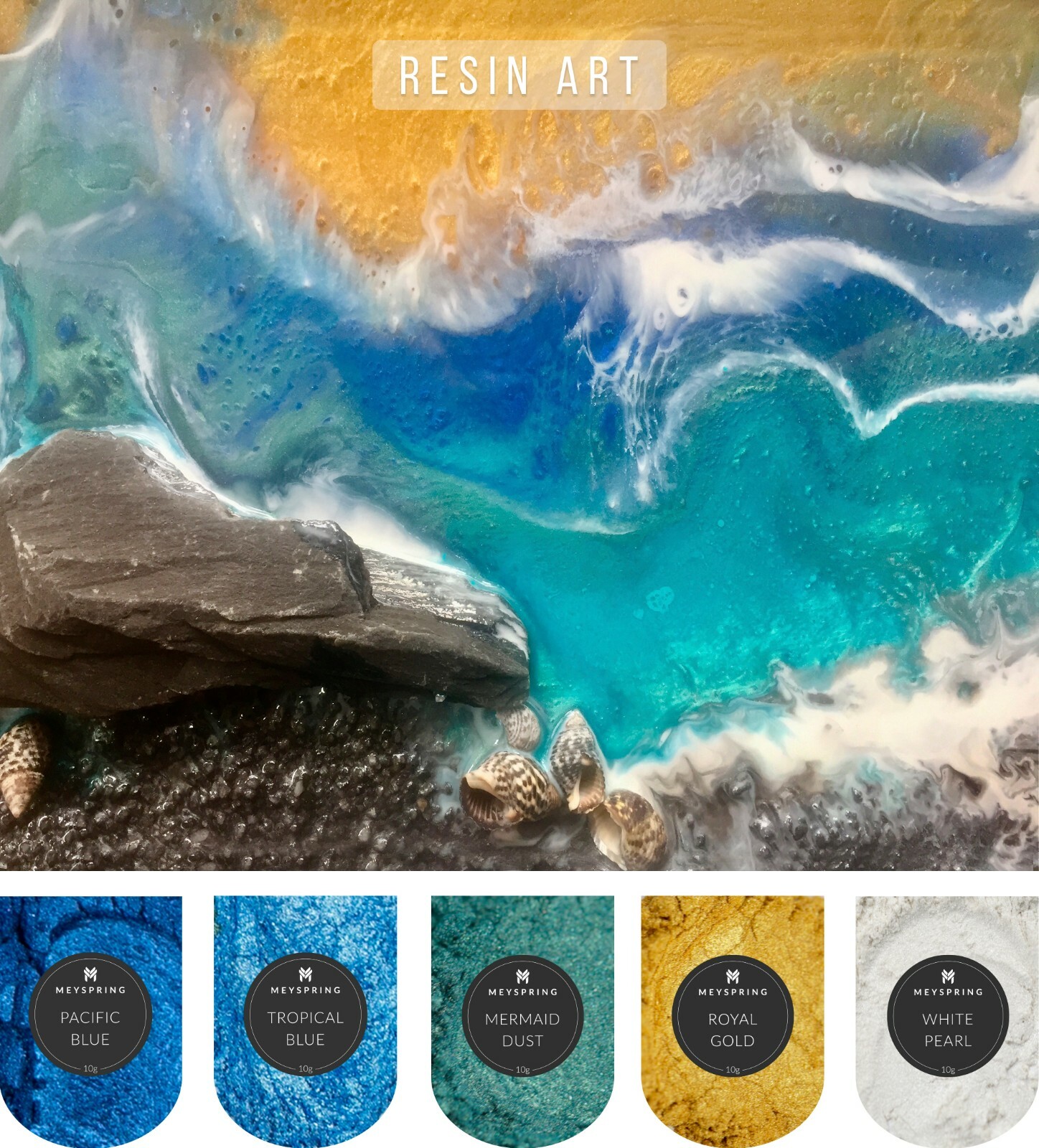 MEYSPRING 2Tone Collection Mica Powder Set – Epoxy Resin Color Pigment Resin Dye