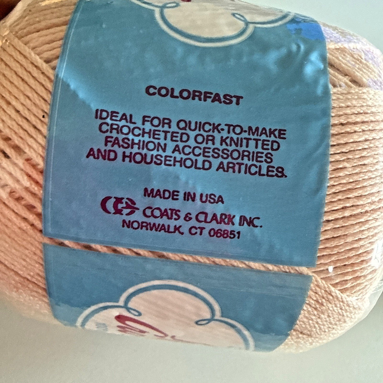 Coats & Clark Speed-Cro-Sheen Two 100yd Rolls C-44 Peach 161 100% Cotton
