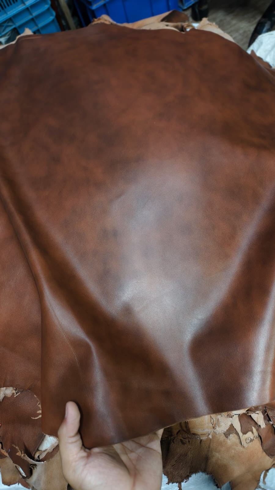 Lambskin Leather Skins Nappa Hides Brown Chickoo Vintage 6 Sqft Leather Hides
