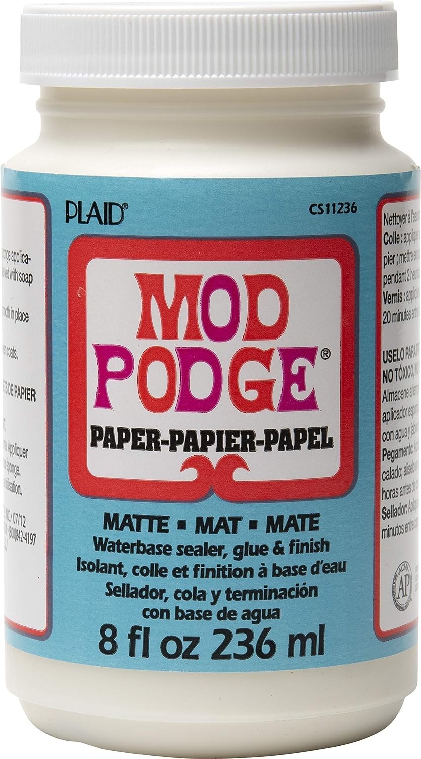 Waterbase Sealer, Glue and Finish for Paper 8-Ounce, Matte Finish