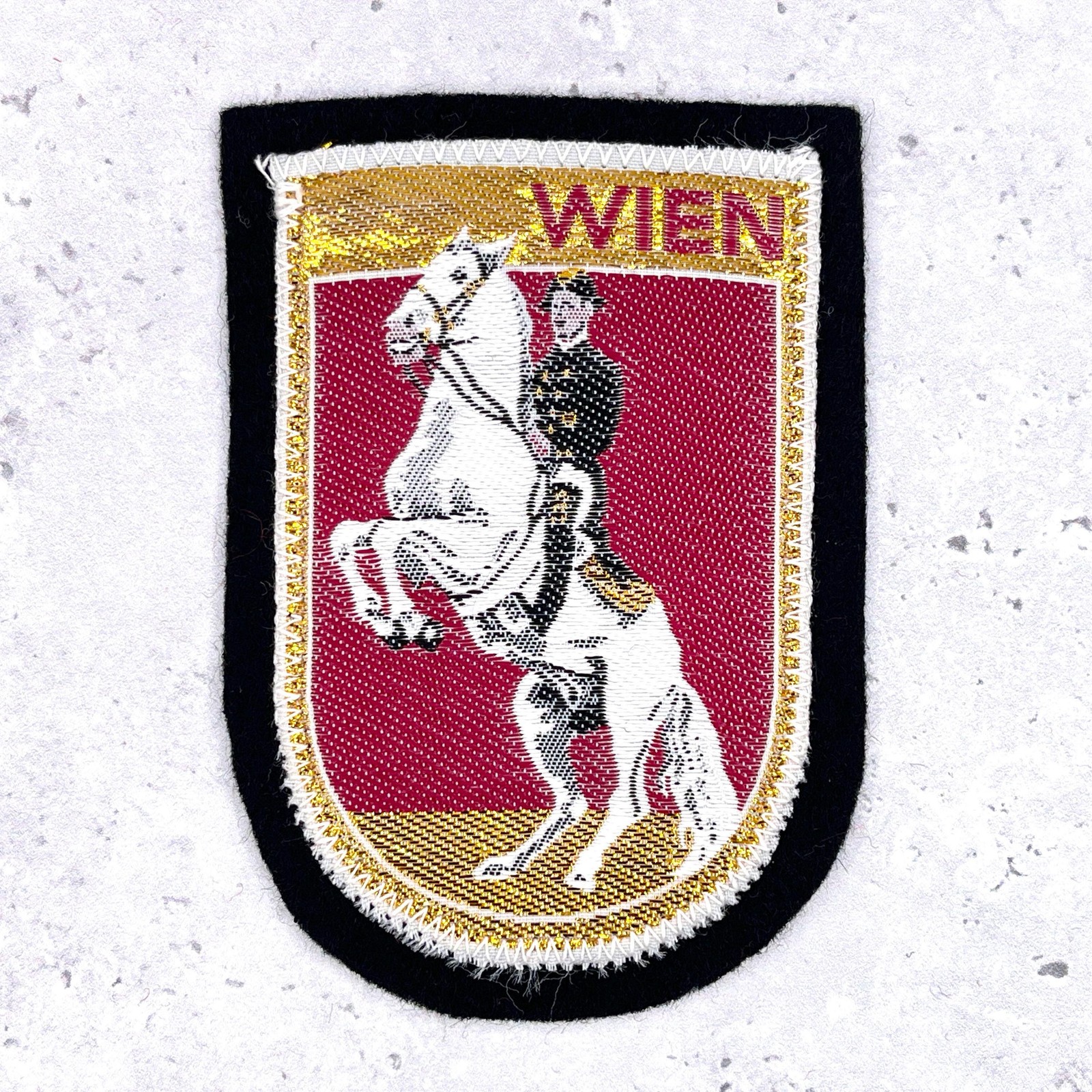 Vintage Wien Patch • Vienna Lipizzaner Spanish Riding School Austria • Sew-On