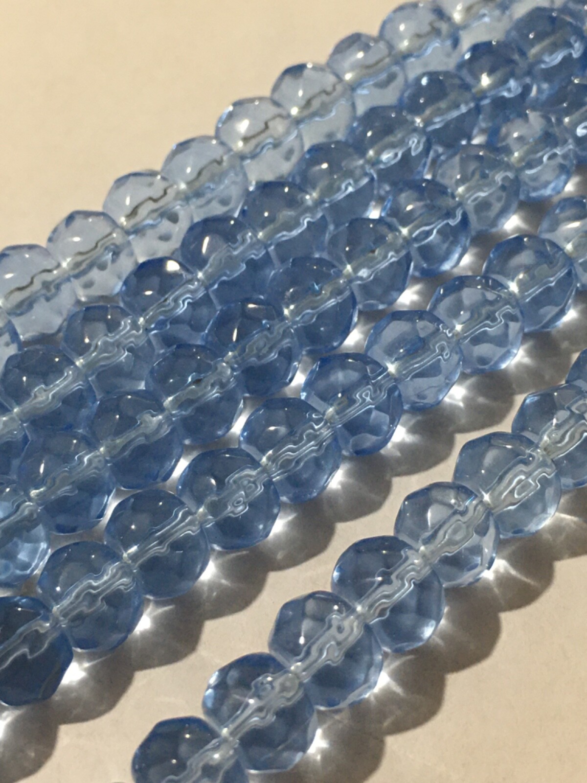 7x5mm Gorgeous Light Blue Faceted Beads 💙 Beautiful 👑🐝 70 beads per Lot