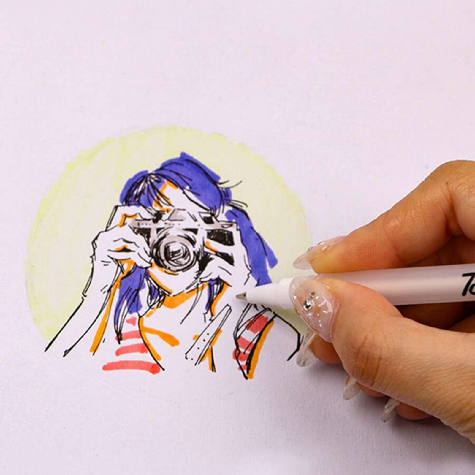 Neutral Pens White Highlighter Suitable for Signature Note DIY Painting Drawing