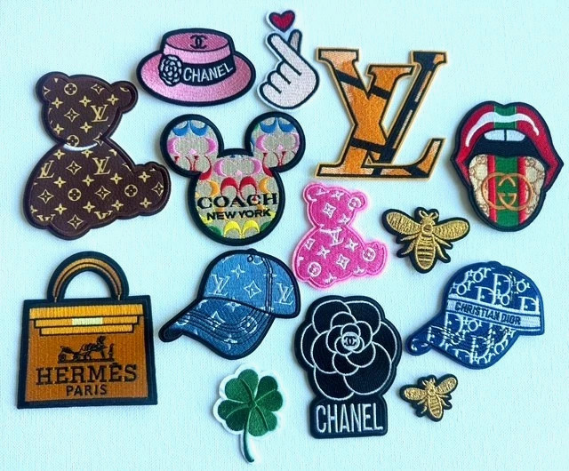 Iron-On Patch bear hat bag flower Designer Logo embroidered