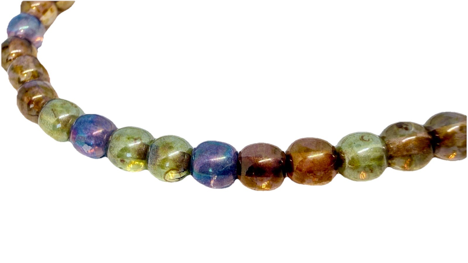 Czech Glass Druk Beads Multicolor 4mm