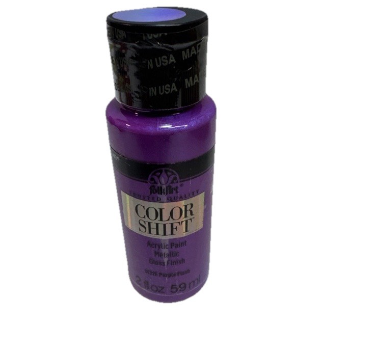 (8) FolkArt Color Shift Acrylic Paint Blue,Purple,Pink,Aqua,Green,Black,Yellow..