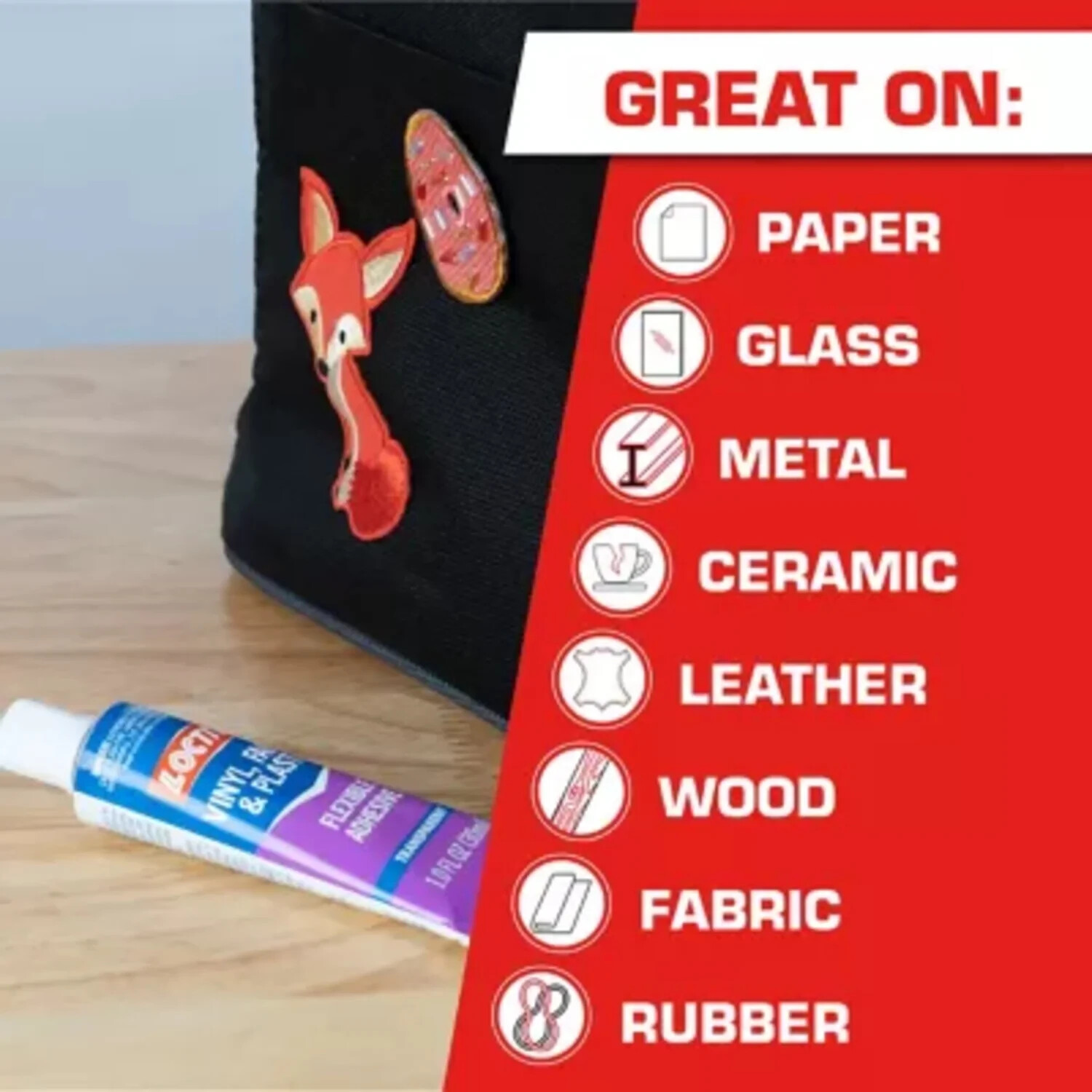 Loctite Vinyl Fabric & Plastic Repair Flexible Adhesive 1 oz, 1 Squeeze Tube