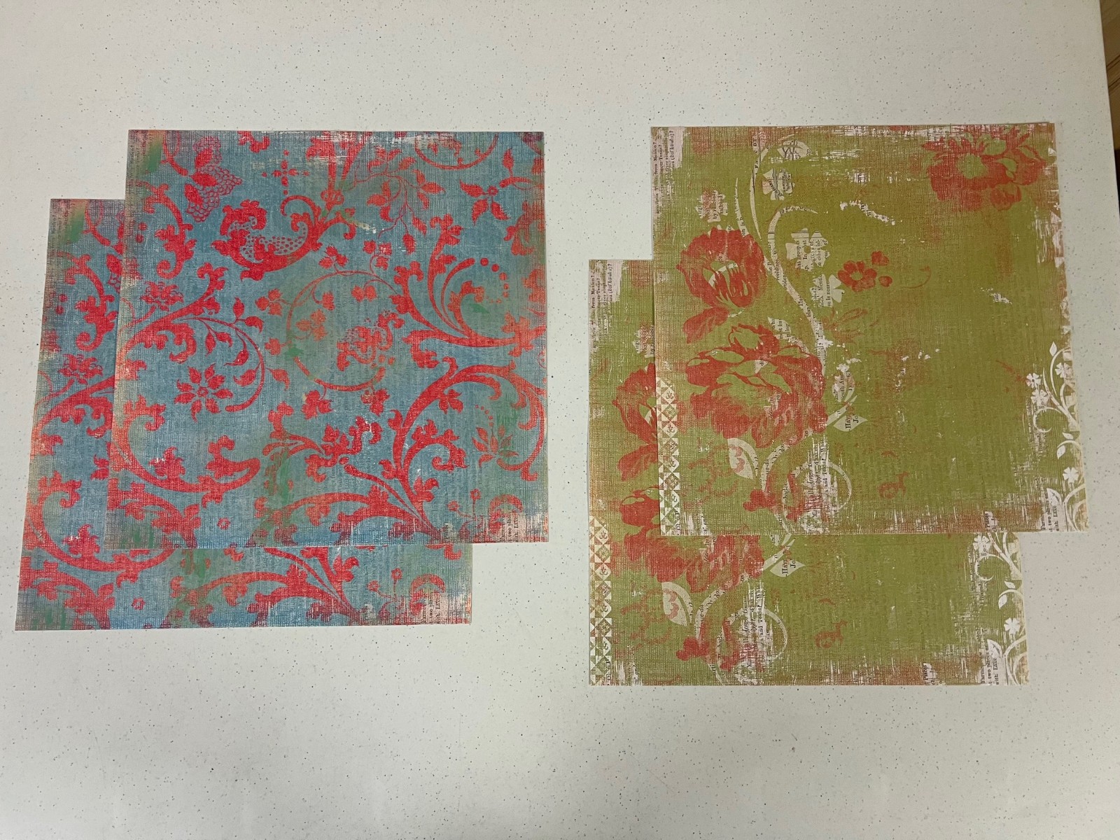 Lot of 44 Pieces – Daisy D’s Beacon Hill Collection -12×12 Papers, Die Cuts