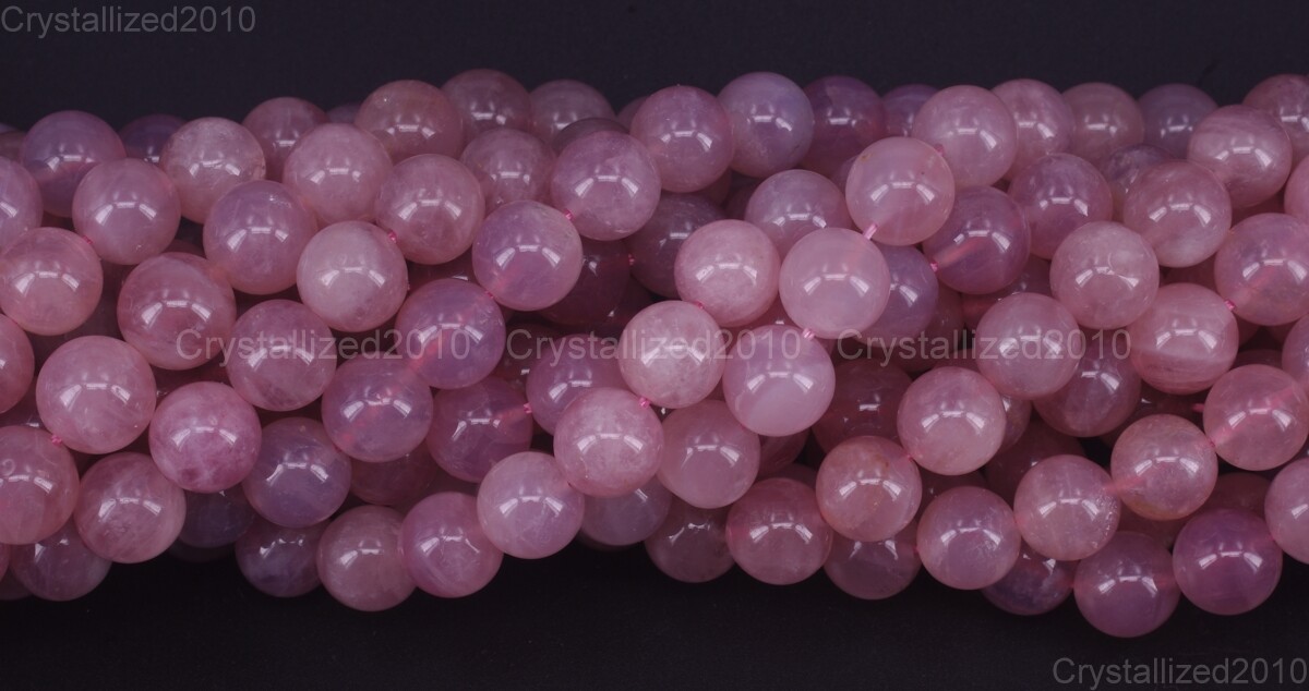 AA Natural Purple Madagascar Rose Quartz Gemstone Round Beads 6mm 8mm 10mm 15.5″