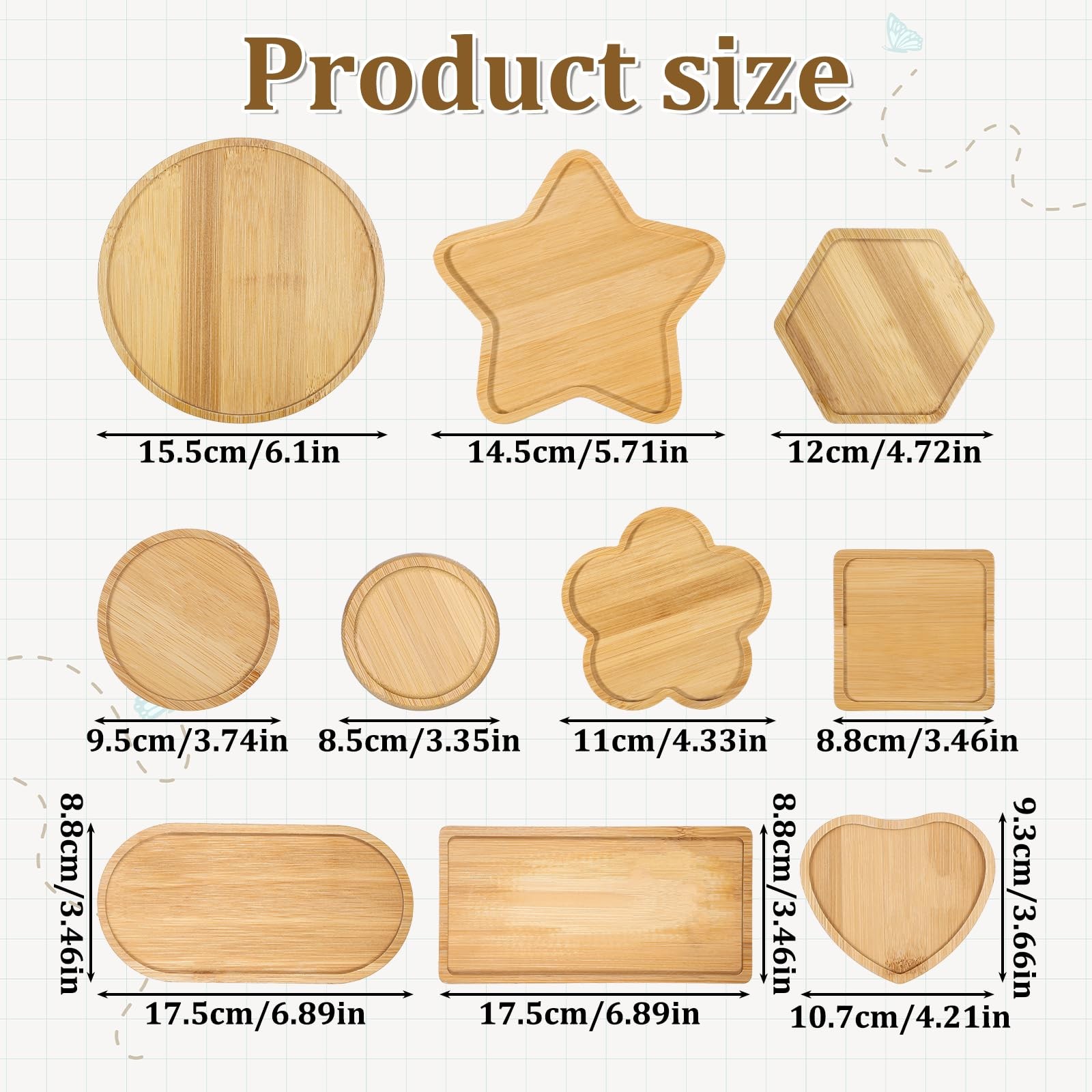 10 Pcs Wooden Mosaic Bases Kits for Crafts, Assorted Shapes Mosaic Substrates…