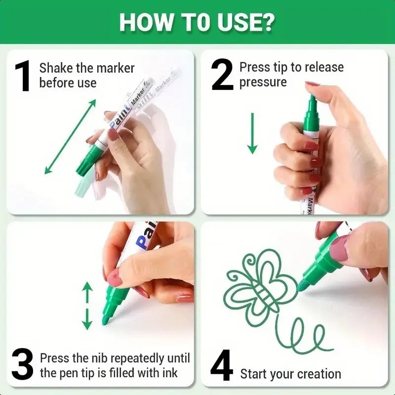 TOYO Oil Based Paint Pen, Waterproof Marker Car Tire Pen