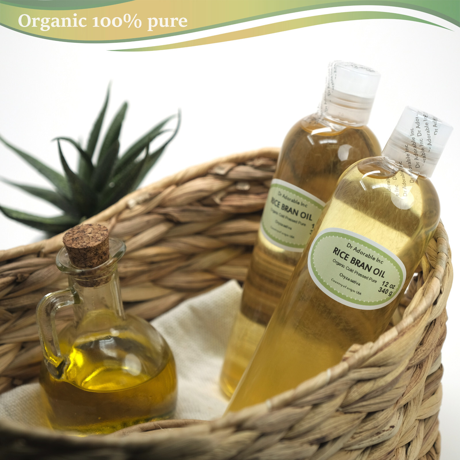 RICE BRAN OIL BY DR.ADORABLE ORGANIC 100 % PURE COLD PRESSED 2 oz 4 oz-UP TO 7LB
