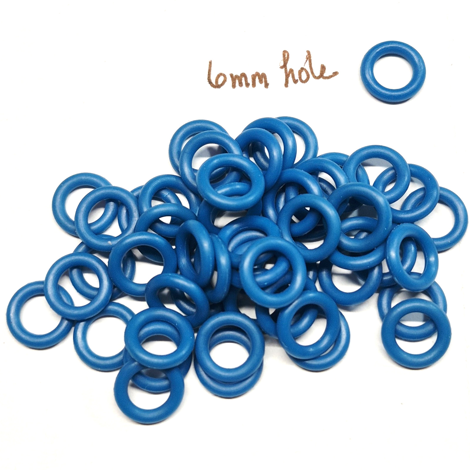 Lot 50 Round 10mm Rubber Ring Spacer Rondelle Disc Beads w/6mm Hole Chainmail