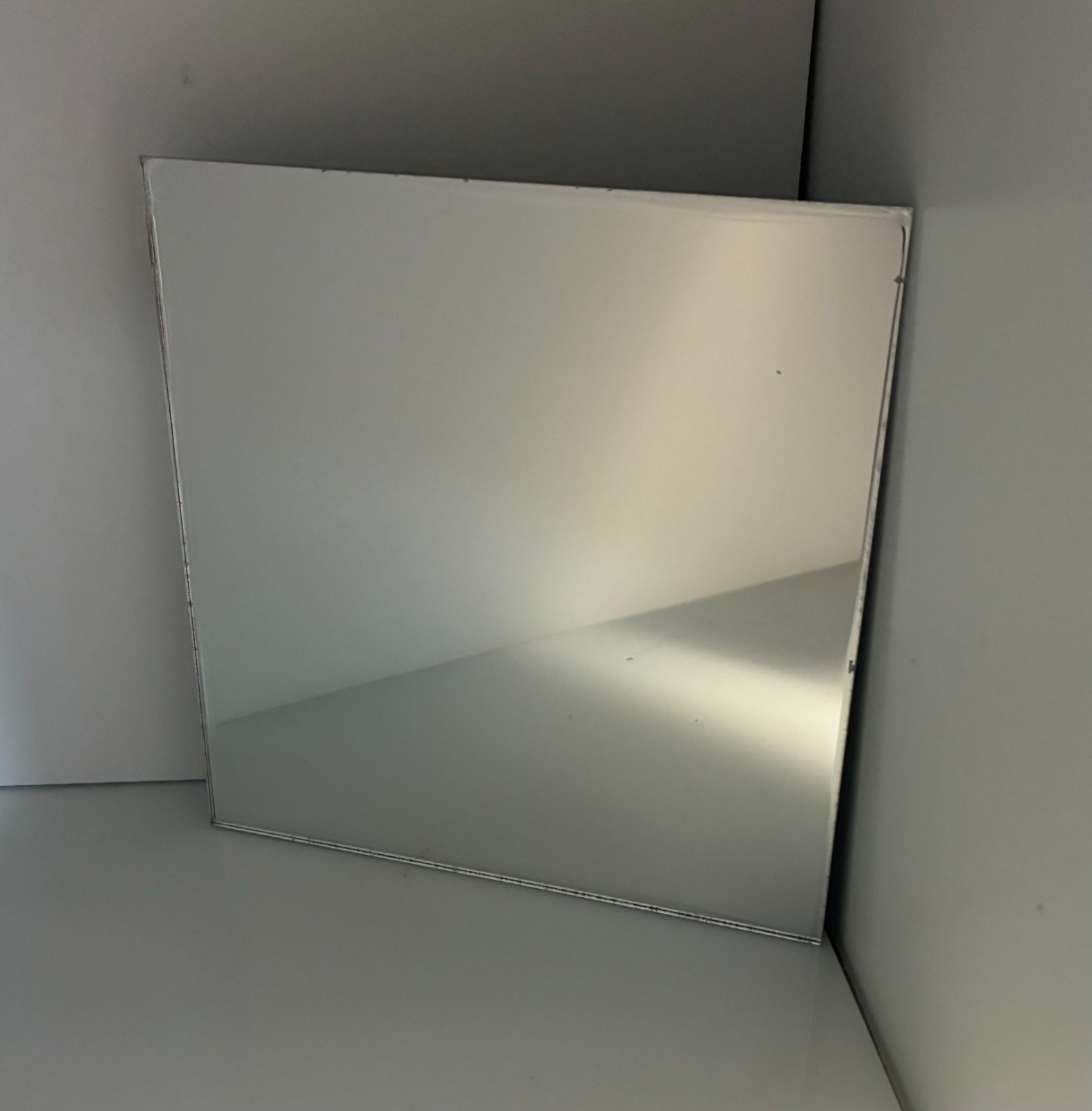 Acrylic Plexiglass Plastic Sheet – 1/8″ Thick – Silver Mirror – Pick Your Size