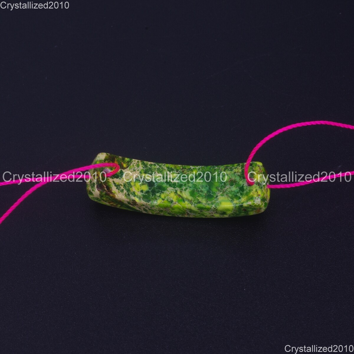 Natural Sea Sediment Jasper Gemstone Side Way Bar Bracelet Connector Charm Beads