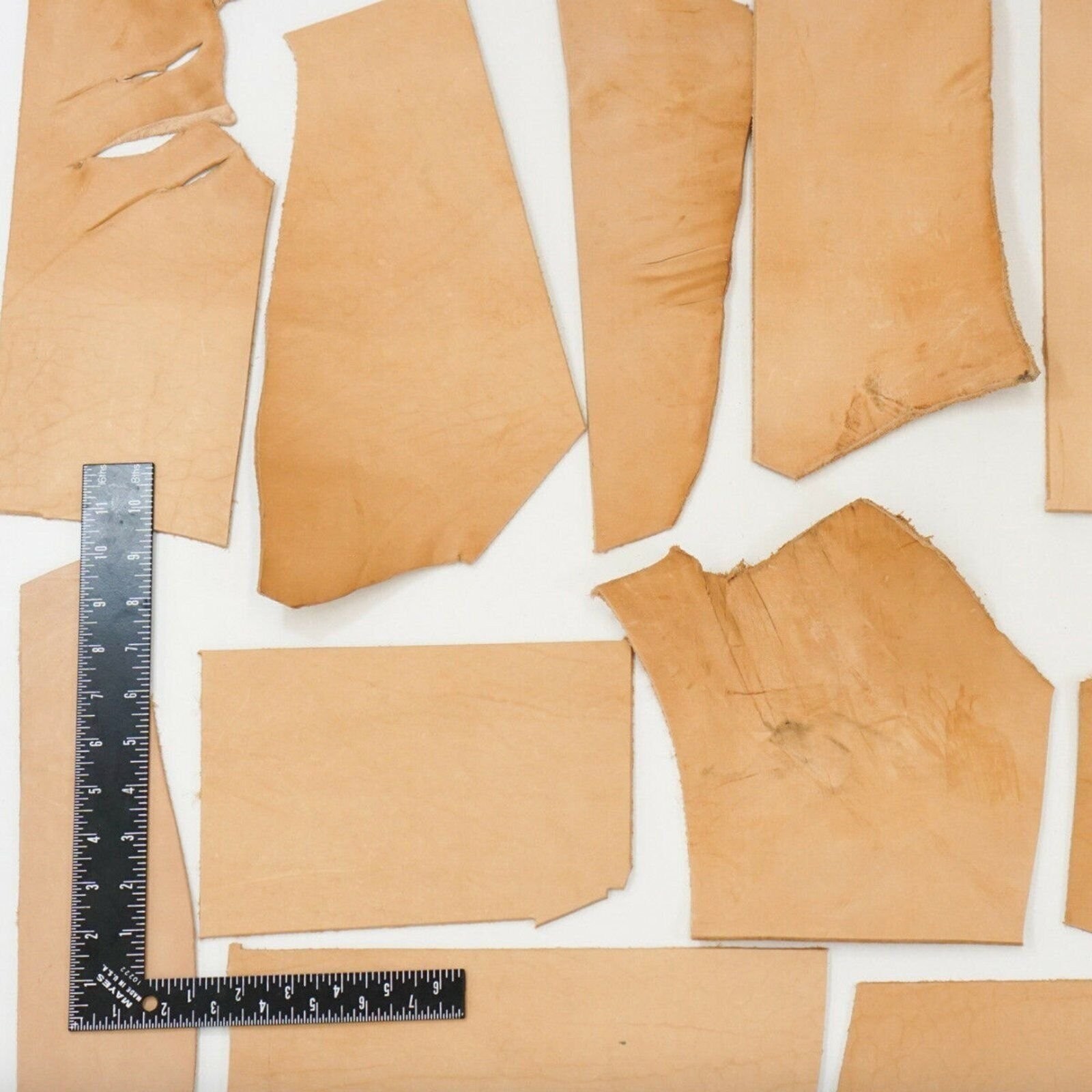 2LB Vegetable Tan Tooling Cowhide Leather Scraps 6-10 oz. Thickness Pieces