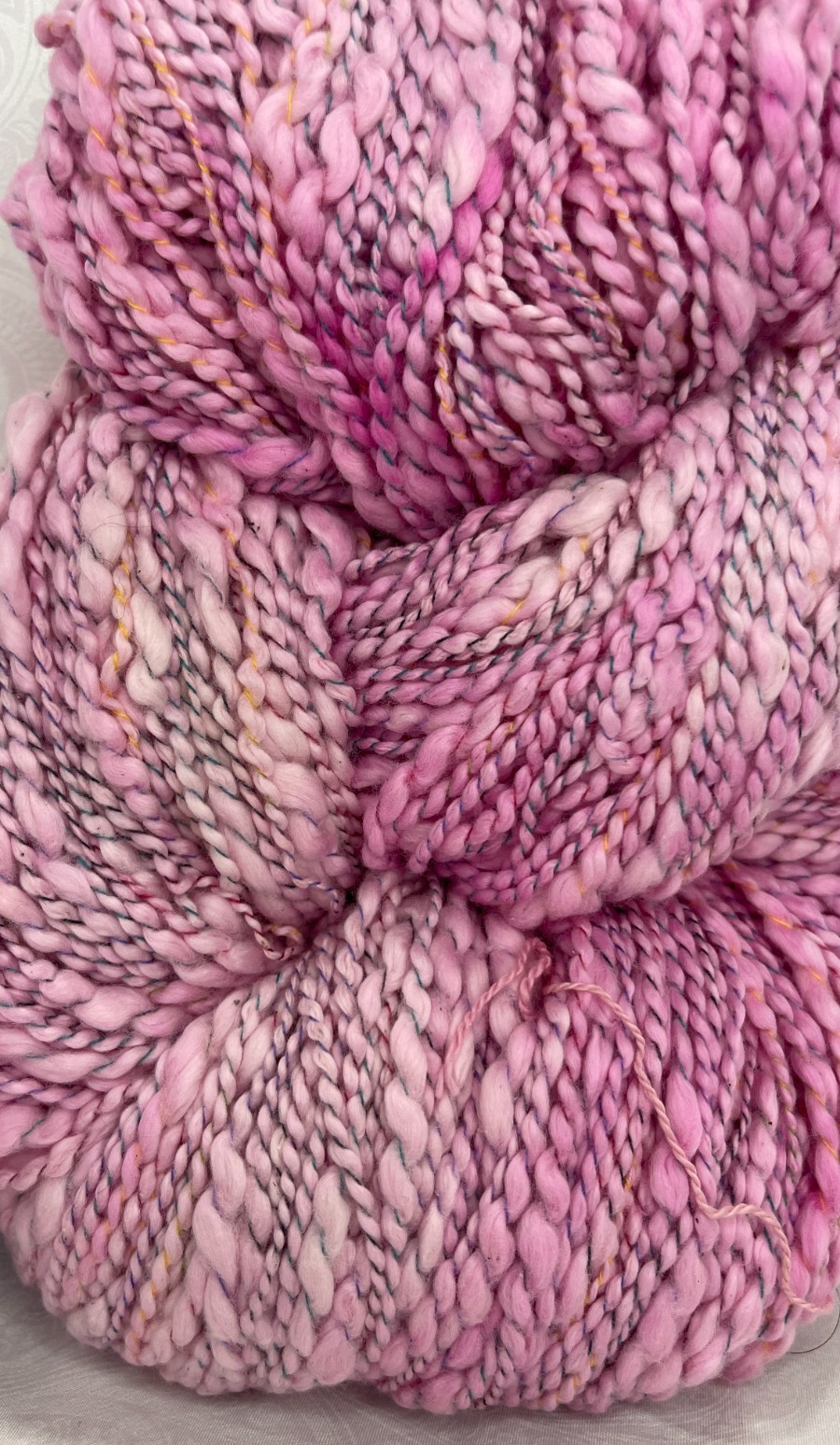 Unbranded Unknown Fiber Pink Yarn Lot of 2 Hanks
