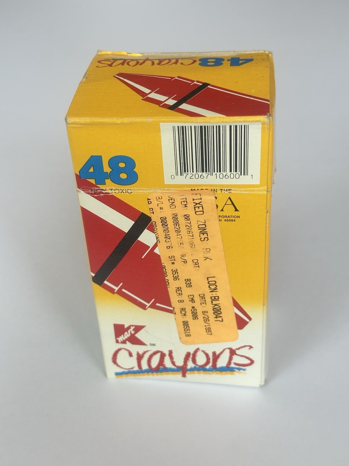 Vintage KMART Crayons Non Toxic Box of 48 Colors Collectible Advertising 1990s