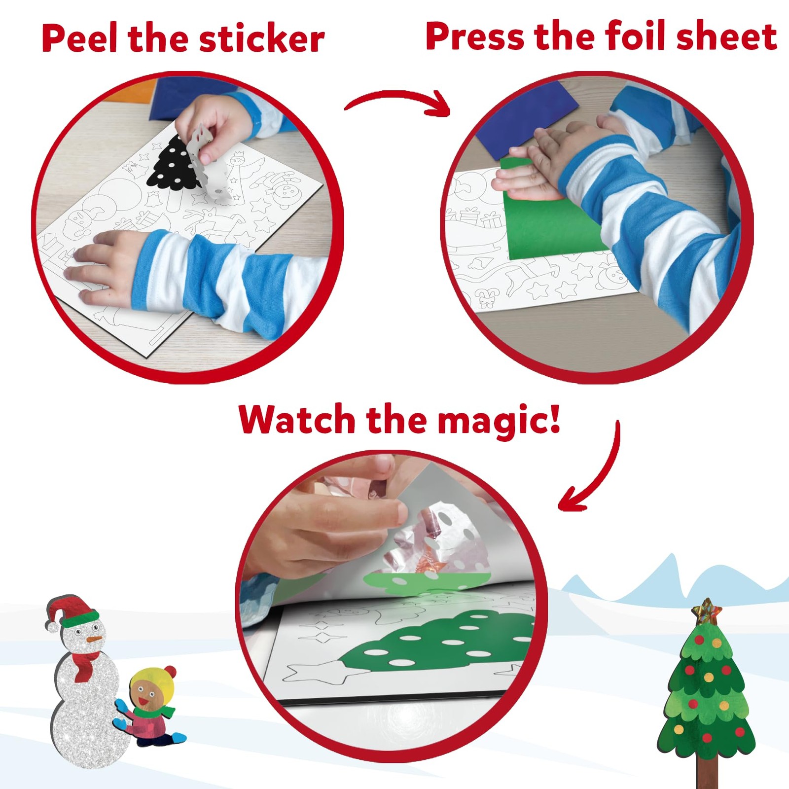 Foil Fun – Mess-Free Art & Craft Kit for Kids, DIY Creative Activity, Travel …