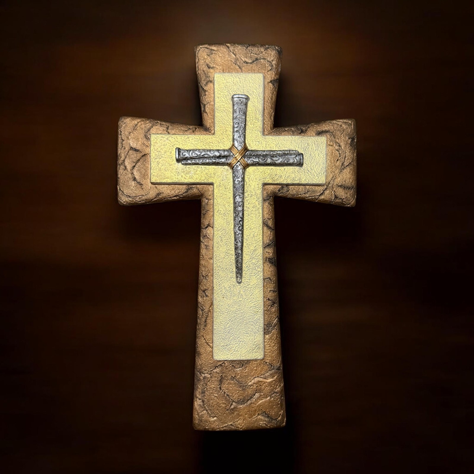 Handmade Cross Three Levels With Nails Mold For Resin