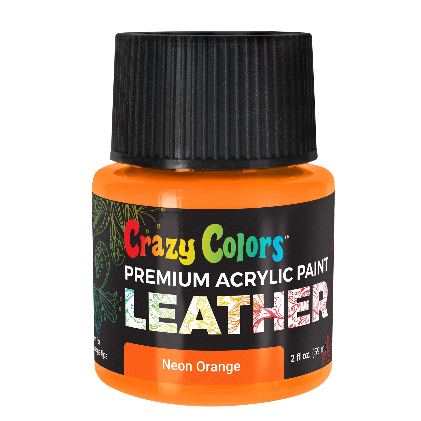Neon Orange Premium Acrylic Leather Shoe Paint, 2 oz – Sneakers, Jackets, Bags