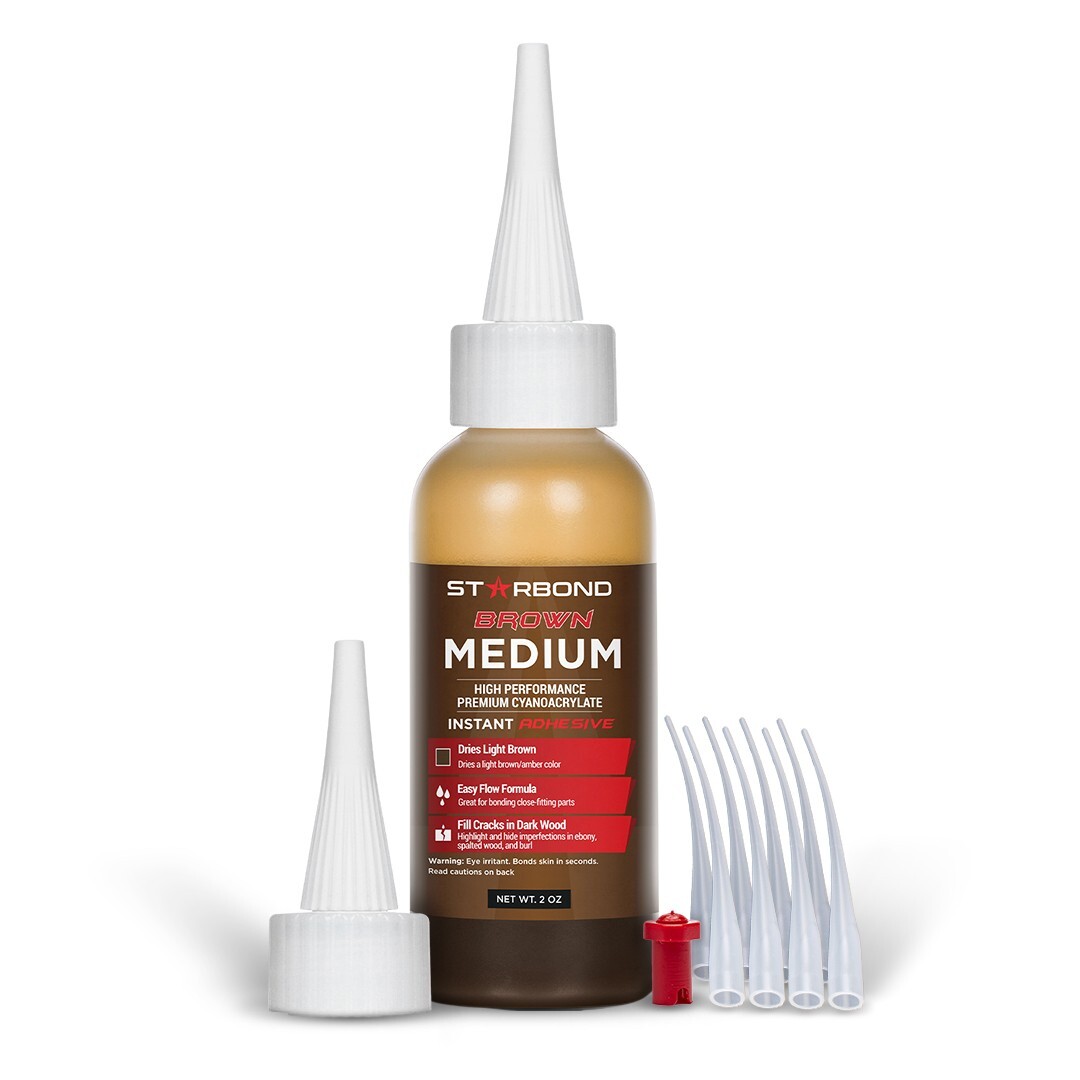 Starbond 2 oz. Brown Medium – Super Glue (Premium Cyanoacrylate CA Glue)