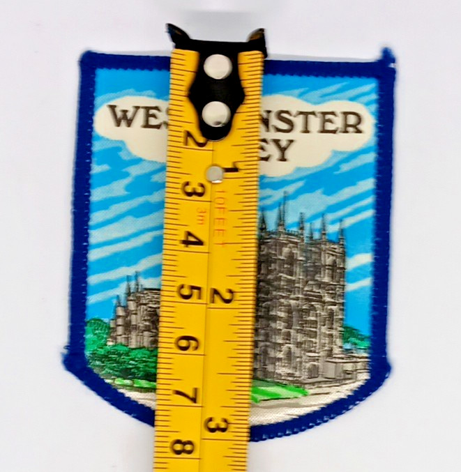 Vintage Westminster Abbey UK England United Kingdom Woven Style Sew On Patch 3″