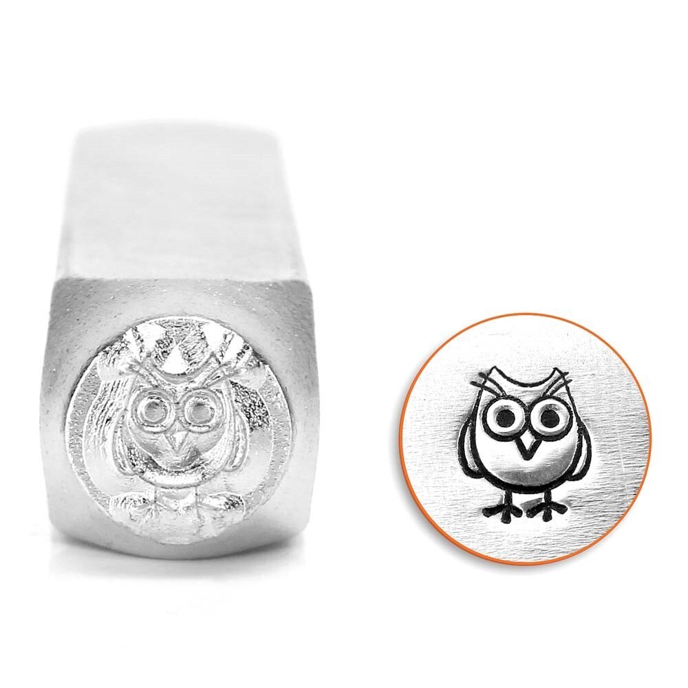 Stamp Punch, Owl, 1 ImpressArt Carbon Steel 6mm HOOTIE OWL Metal Stamp Punch