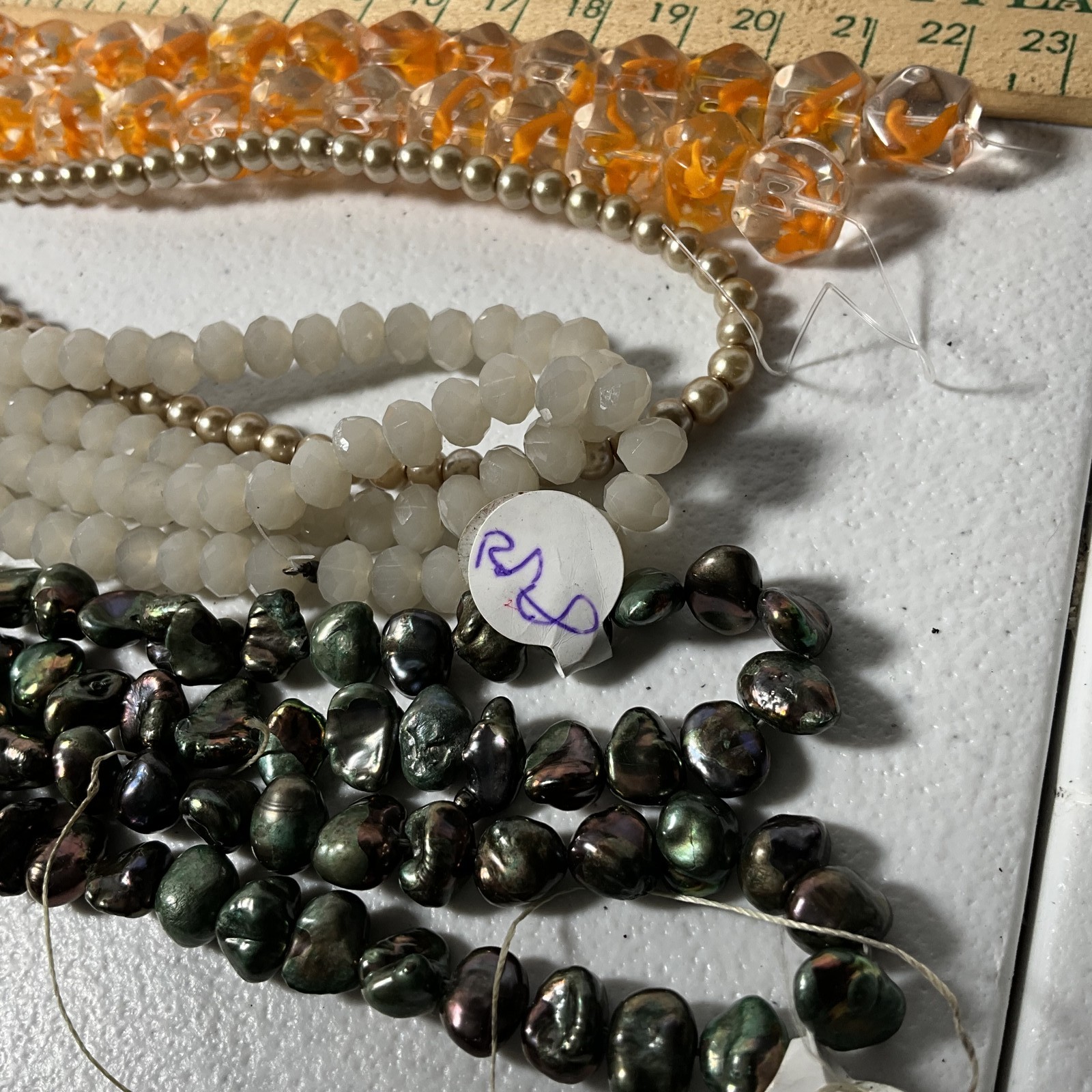 Mixed Lot Beads Bulk Baroque Freshwater Pearl Faceted Glass Acrylic Craft