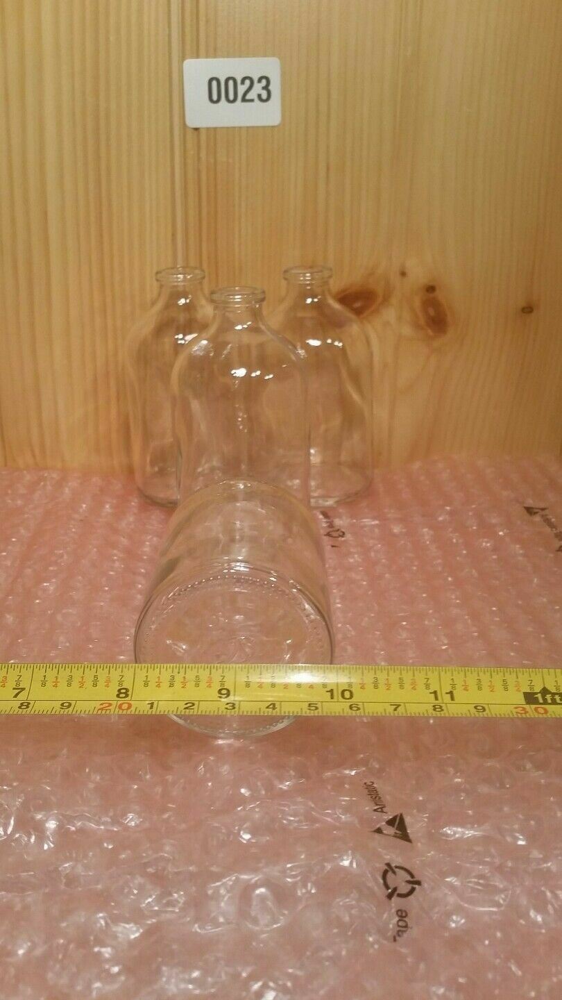 4Pcs 100ml Clear Glass Bottles Small Empty Transparent Vial NO LID