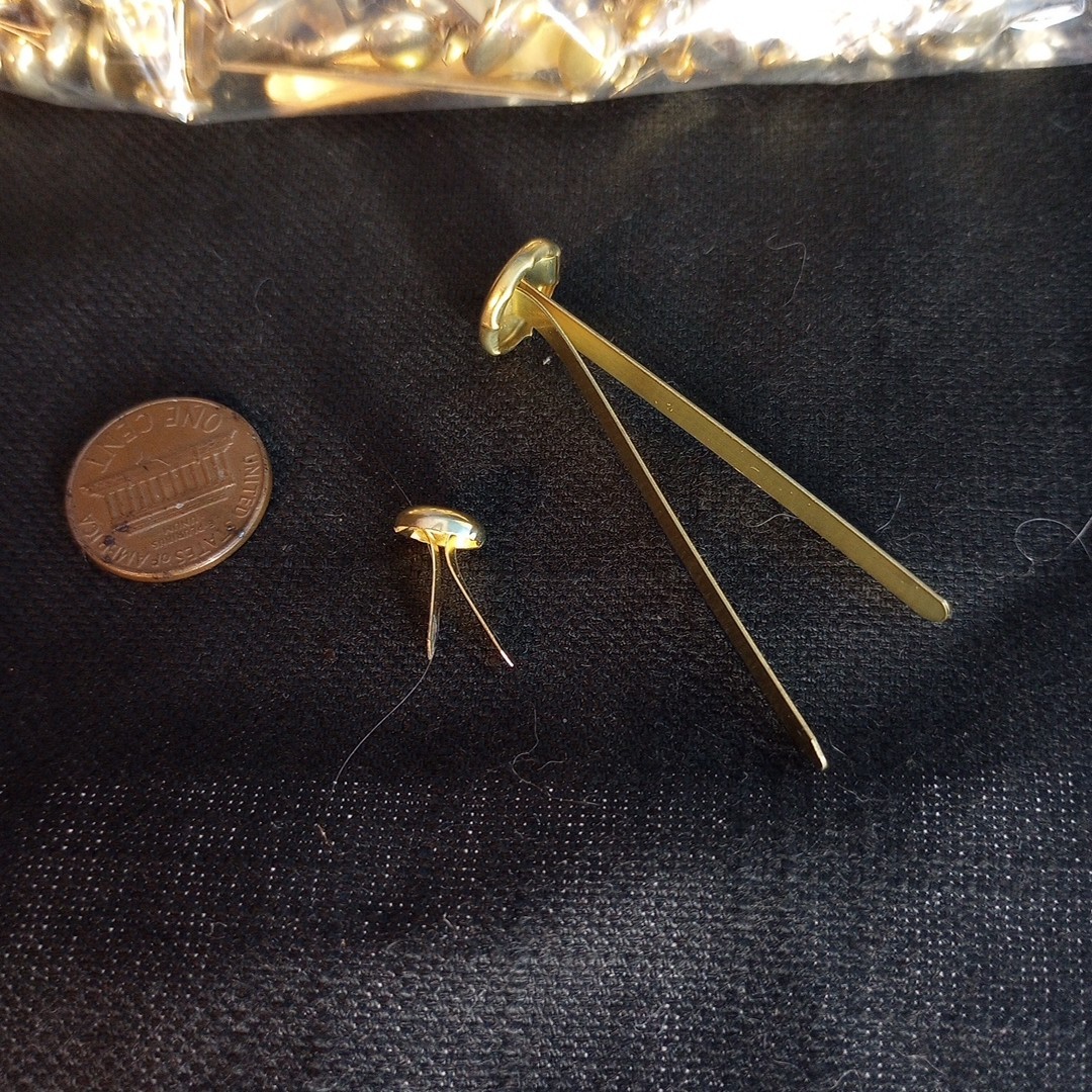 Brass Plated 2″ & .5″ split pin paper fasteners Round Head Brads Crafts 9oz Bag