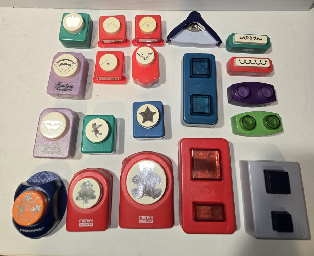 Lot of 20 Paper Punches Paper Crafting Scrapbooking Cardmaking Mixed Brands