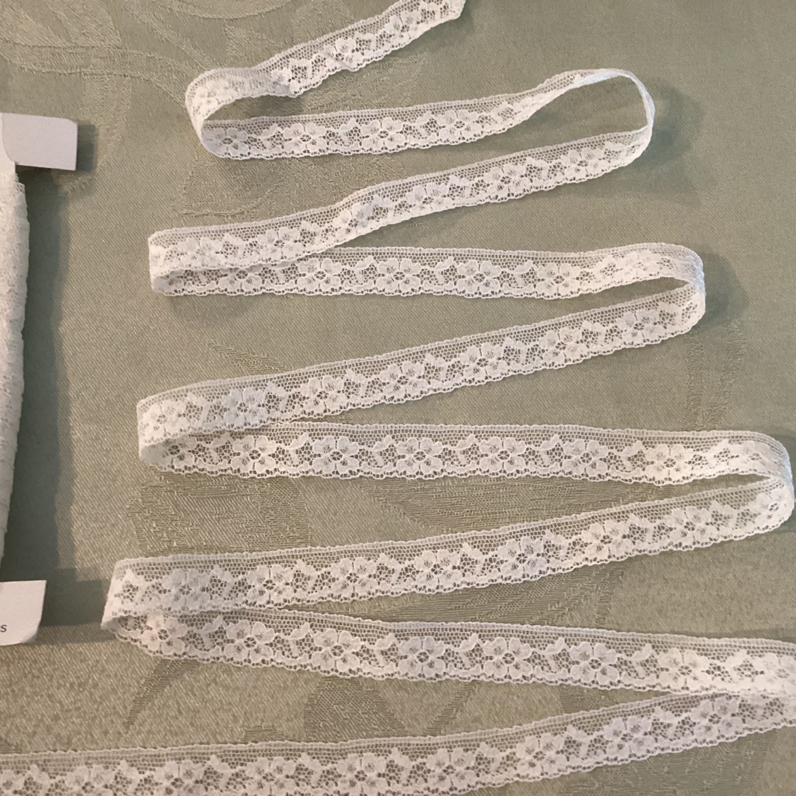 3/4” White Flat English Cotton Embroidered Heirloom Trim Lace #7753