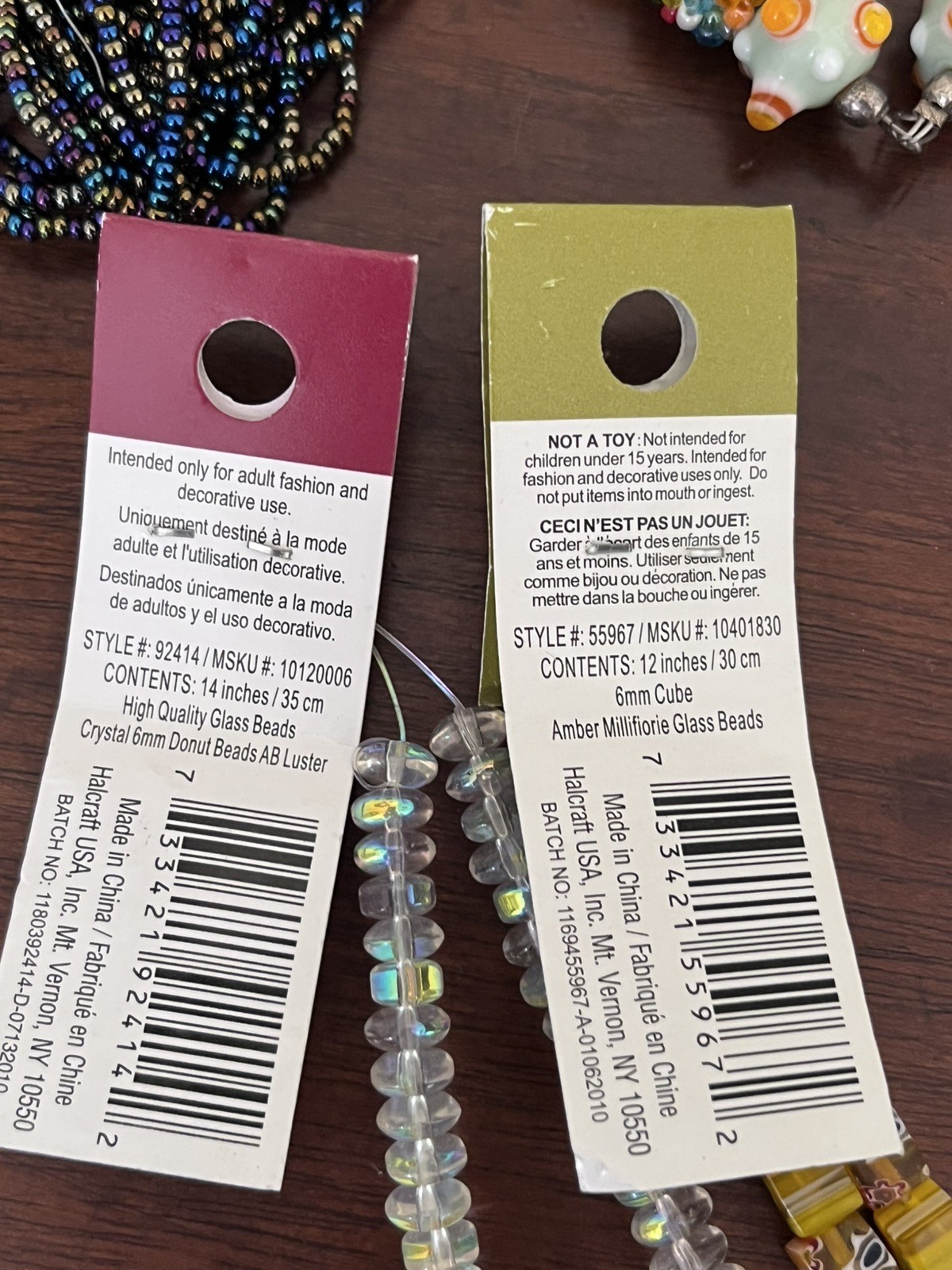 Lot of Beads for Craft – Glass, Millifiore, AB Luster, Lampwork