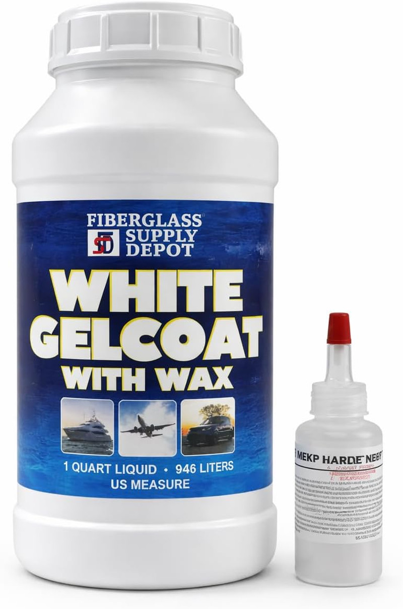 White Gelcoat with Wax – UV-Resistant for Marine & Composites