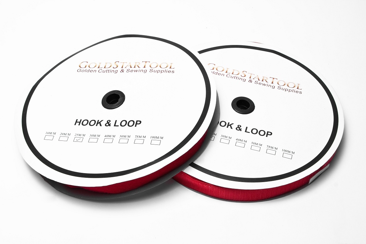 Hook and Loop sew-on black,white,red, beige, gray & hunter green ,10 or 27 yards