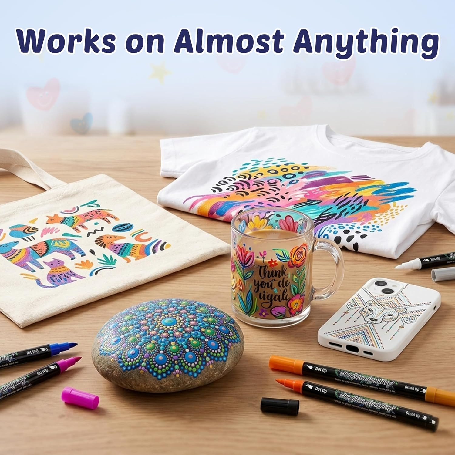 Acrylic Paint Pens for Rock Painting, Stone, Ceramic, Glass, Wood, Canvas – Set