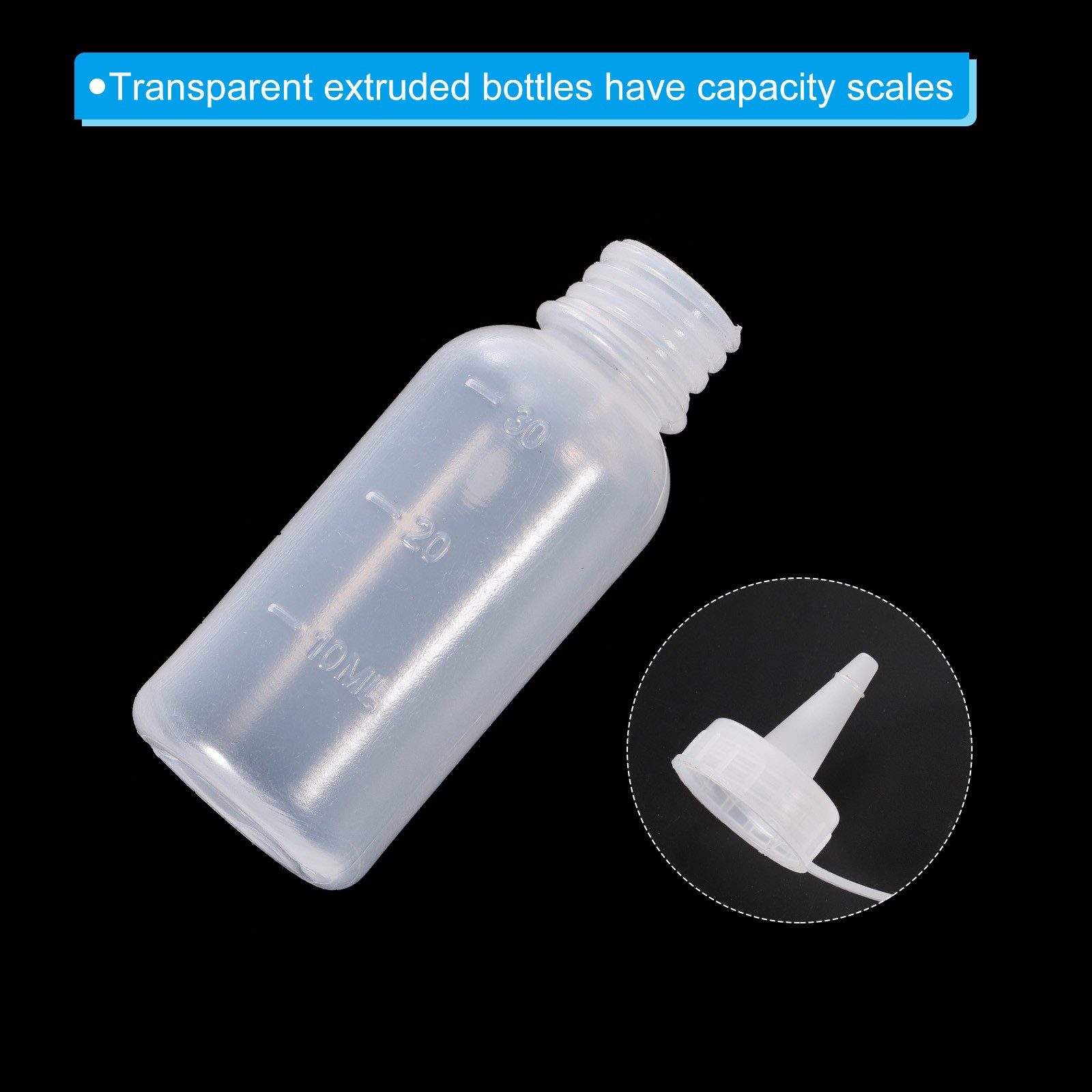 4Pcs 1 Oz Precision Applicator Bottles 30ml Needle Tip Squeeze Bottle Set