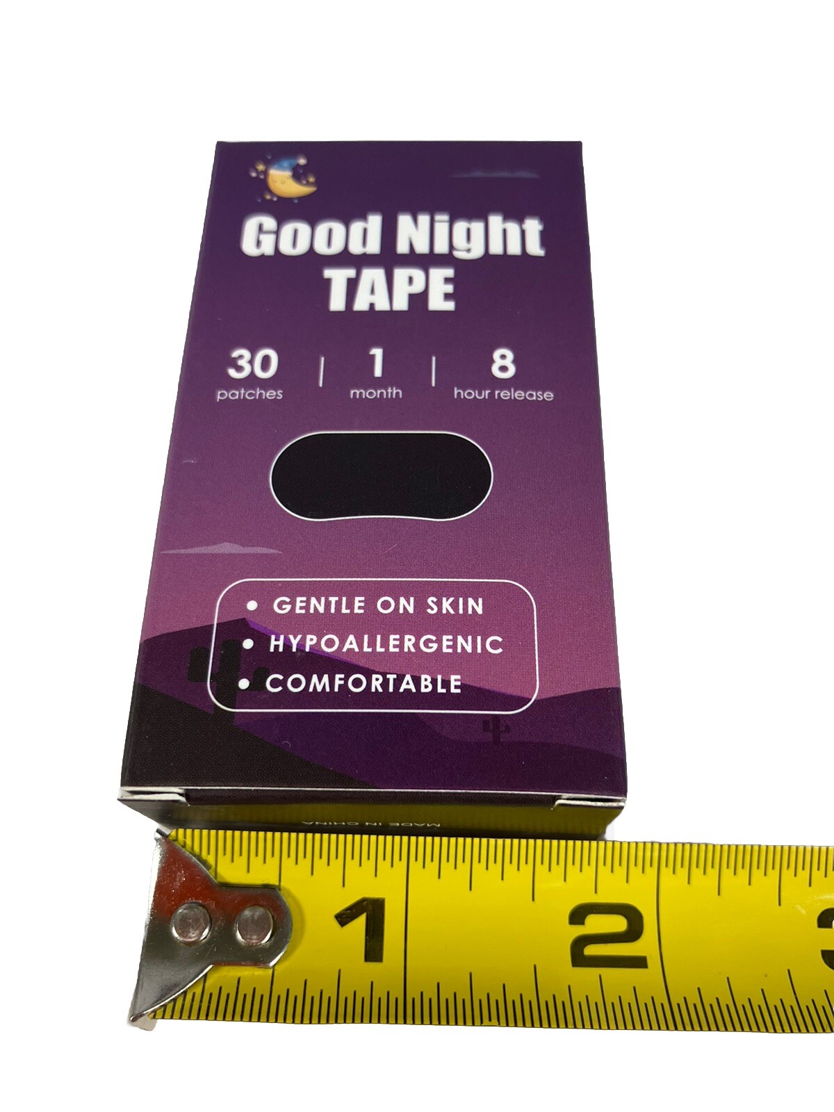 Good Night Tape 8 Hour Release 30 Patches 1 Month Supply Gentle on Skin