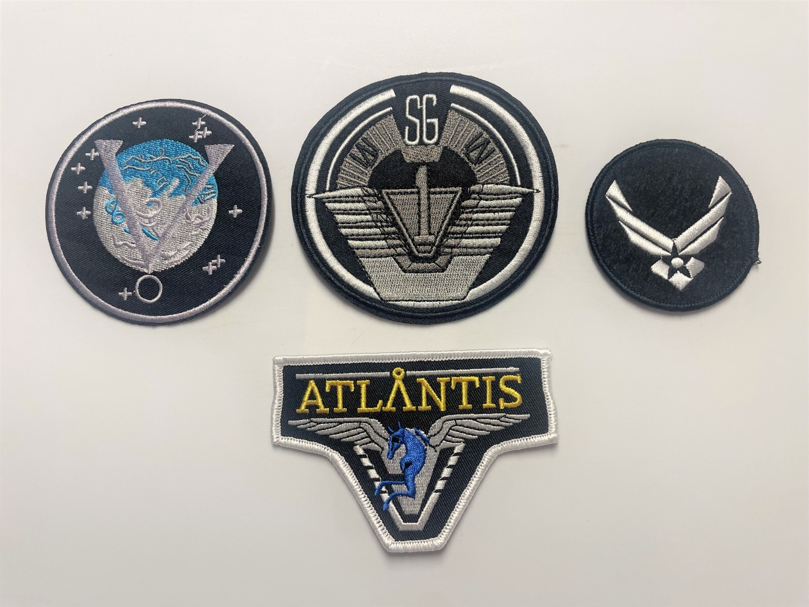 STARGATE ATLANTIS SG1 SET OF 4 Main Team Jacket Patches