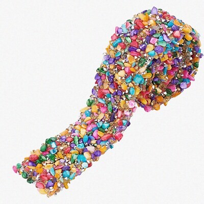 Colorful Crystal Rhinestone Trim 37mm for Fabric Decoration
