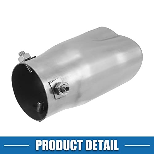 Car Exhaust Tip Pipe 2.36″ Inlet 2.72″x2.32″ Outlet Heart Shaped Exhaust Tail