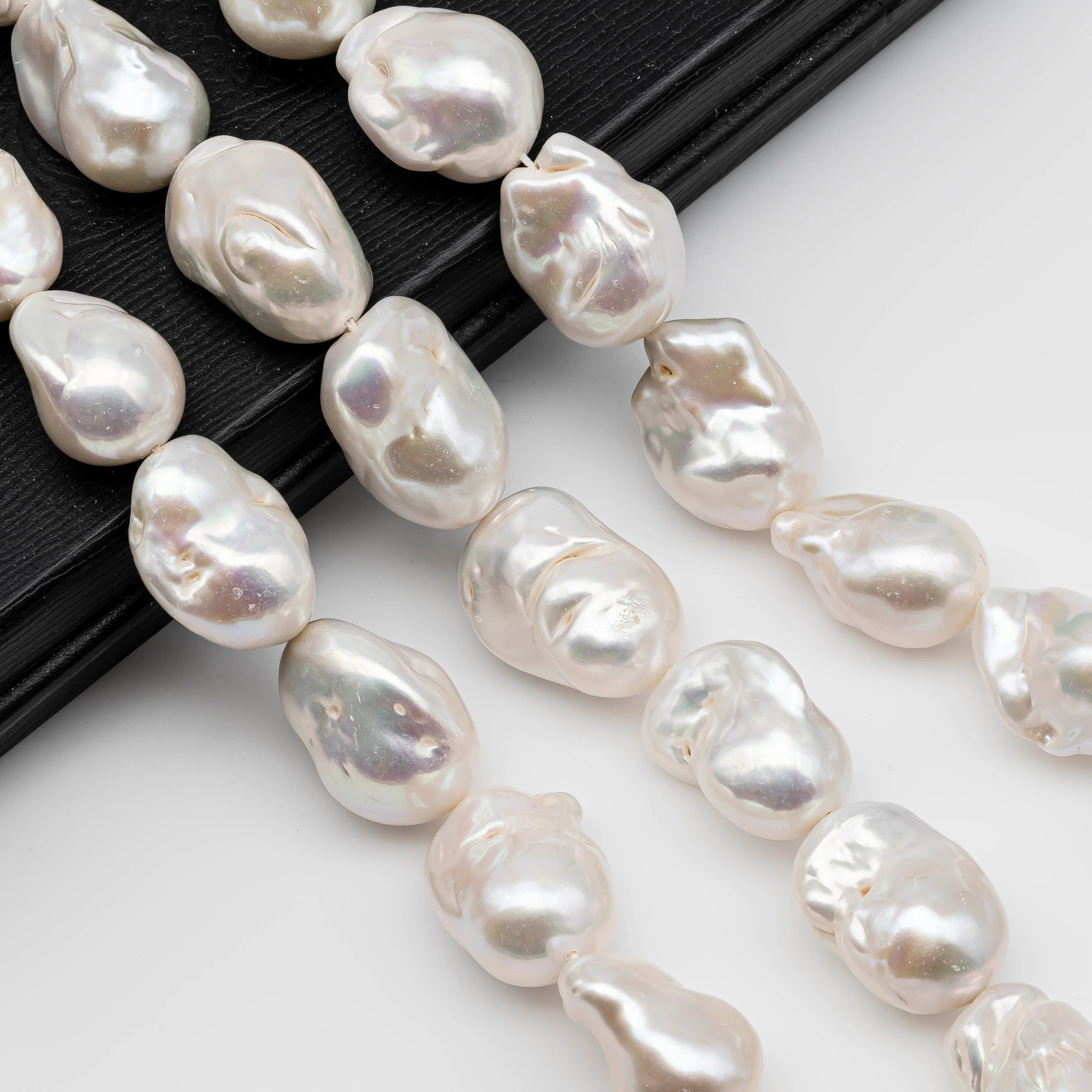 White Baroque Pearl Huge Size from 14x15mm up to 18x23mm Freshwater Flameball P