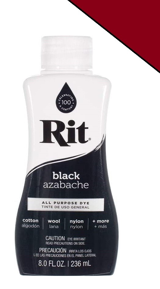 Rit Dye More For Clothes Liquid All Purpose Paint Restore Repair Black, 8 Oz New