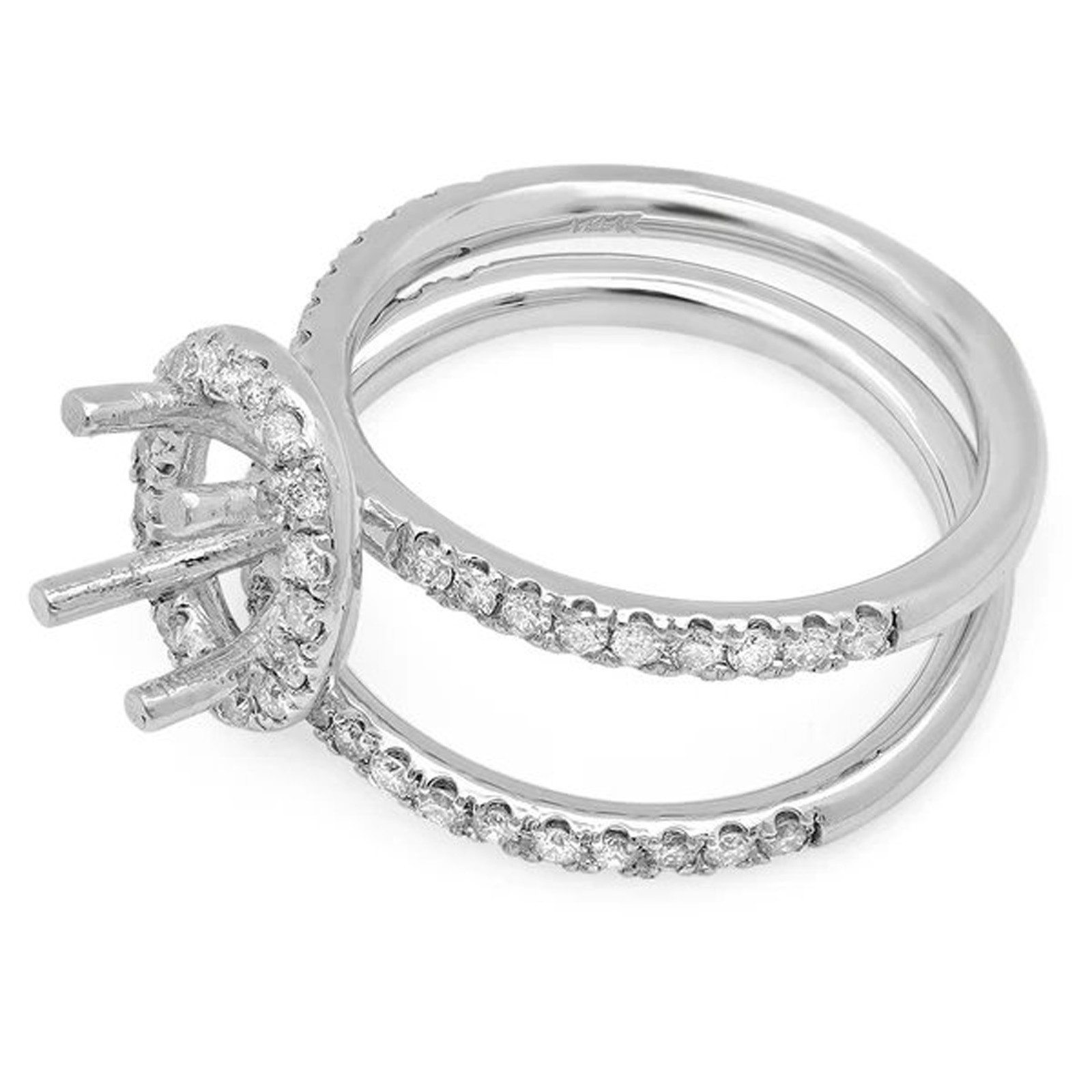 Women Oval 6.5×4.5mm Semi Mount Ring Setting 925 Sterling Silver