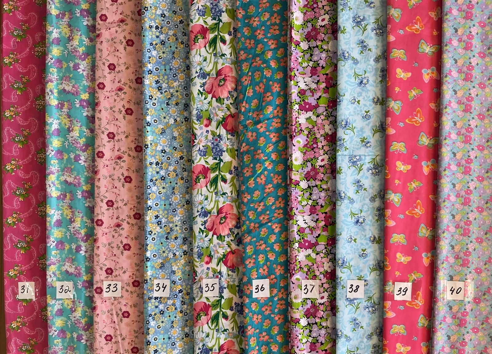 Floral Print Cotton Blend Fabric 56″- 60″ Wide By The YARD