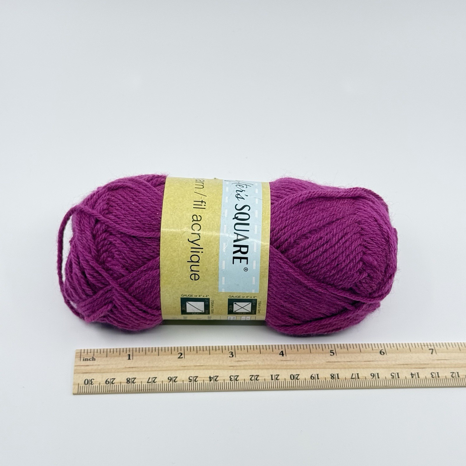 Crafter’s Square Acrylic Yarn Plum Purple 2.1oz 132yd Skein